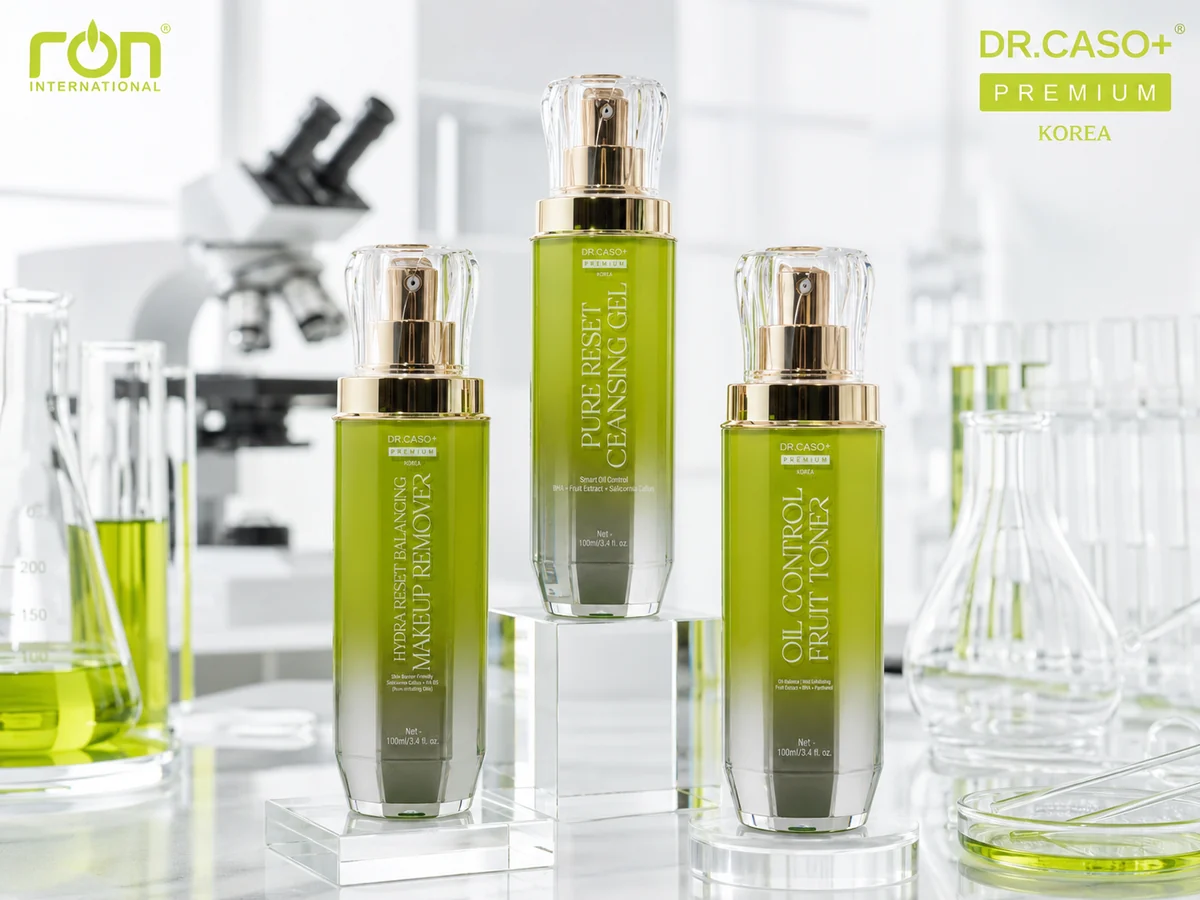 Bộ sản phẩm DR.CASO+ PREMIUM® trong không gian phòng lab